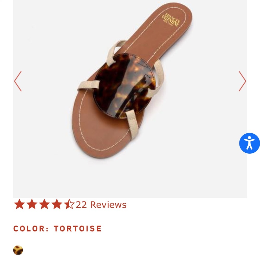 Frances Valentine Tortoise Circle Slide